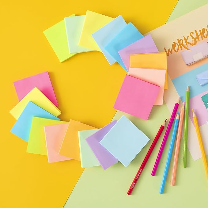 Pop Up Sticky Notes Refill, 3x3 in Popup Notepads, Accordion Stickies Super - Image 4