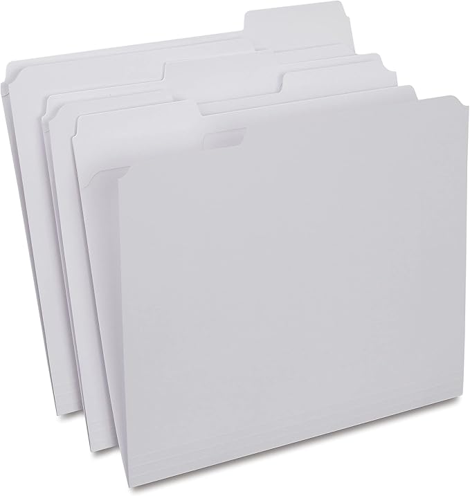 Staples File Folder, Letter Size, Reinforced 3‑Tab Design by Staples