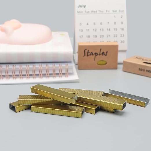 Yellow Gold 26/6 Standard Staple Set 12mm Width 1000/Box 4 Boxes/Pack 4000 - Image 2