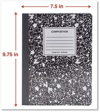 Universal Composition Book, College Rule, 9 3/4 x 7 1/2, 100 Sheets - Image 3