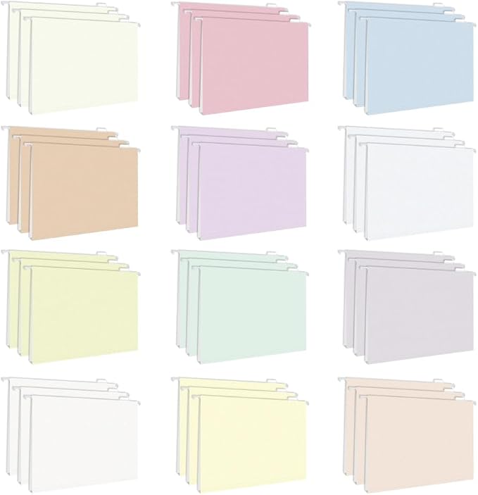 MagDurnus Hanging File Folders, Pastel Color Design, Letter Size - Image 6