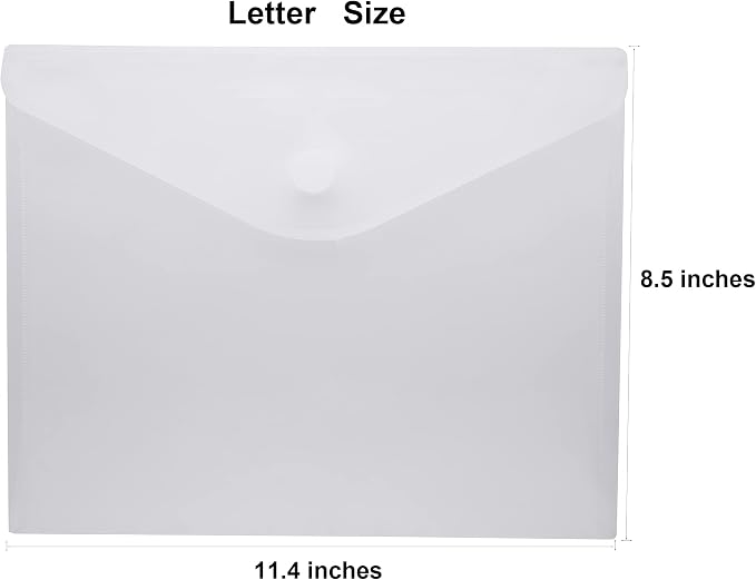 8.5 x 11 Clear Letter Sized Plastic Envelopes Document File Storage Holder 10 - Image 2