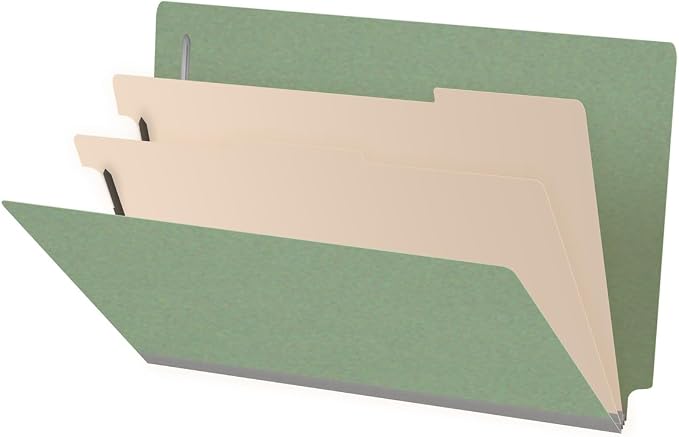 Ecom Folders End Tab Pressboard Classification Folders | Legal Size 25 Pt Stock by Ecom+Folders