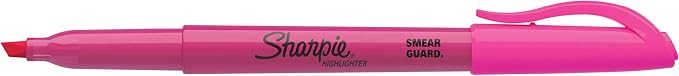 Sharpie 27009 Pocket Style Highlighters, Chisel Tip, Fluorescent Pink, Box of 12 - Image 2