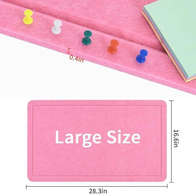 Vuzvuv Pink 28"x16" Large Cork Board - Image 2