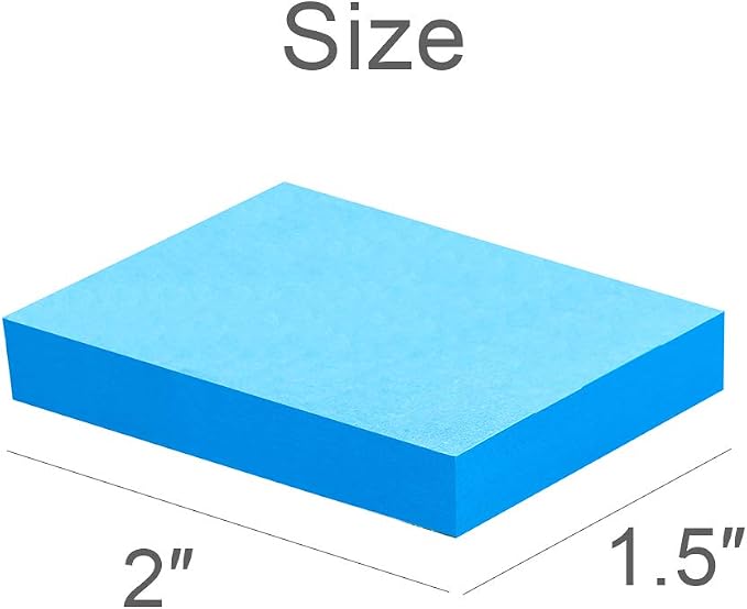 Mini Sticky Notes 1.5x2 Inches, 48 Pads, Bright Colors Self-Stick Pads - Image 2