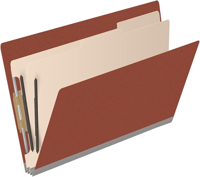 Ecom Folders End Tab Pressboard Classification Folders | Legal Size 25 Pt Stock - Image 2
