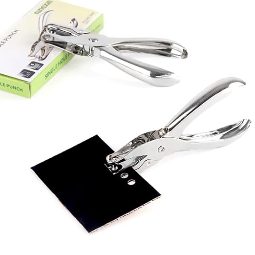 Paper Puncher Single Hole Punch Metal Circle Punches Hand Craft Sheet - Image 7