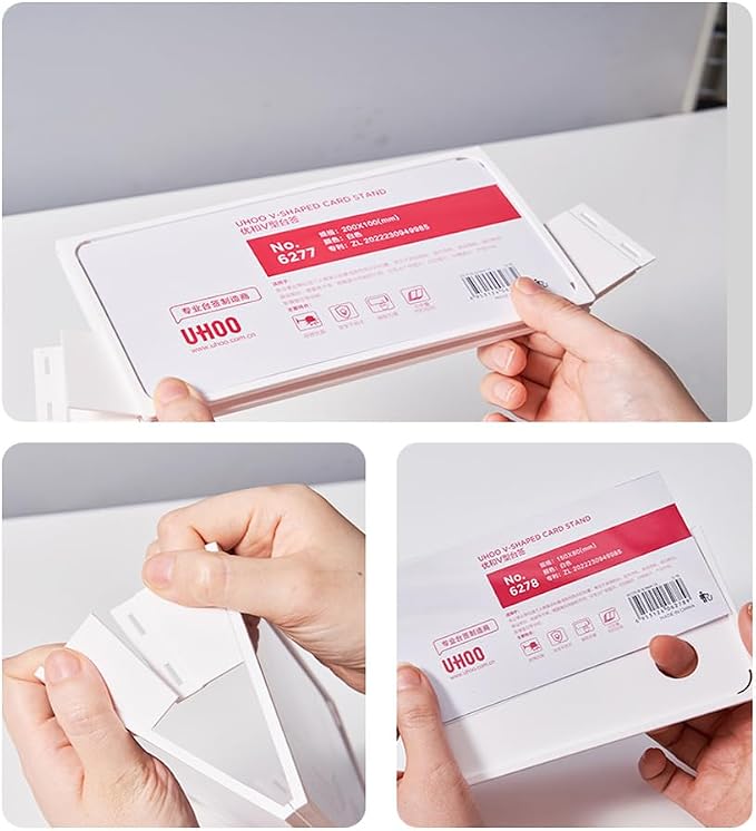 Desk Name Plate Holder, Plastic Sign Holder - Image 6