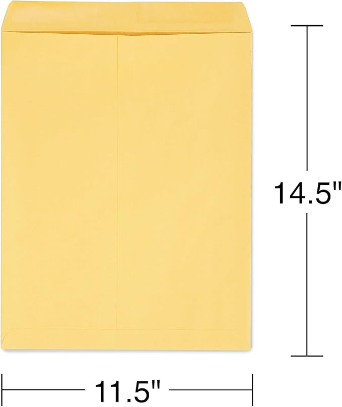 Staples 11.5 x 14.5 Brown Gummed Catalog Envelopes, Heavyweight Open‑End - Image 3