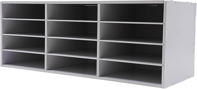 Mailbox for Classroom 12 Slots, Mail Sorter Countertop Paper Organizer Storage by MhdunueSK