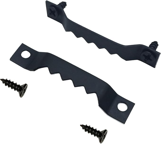 100 Pack Small Sawtooth Picture Hangers Steel Picture Hangers Picture Frames Hangers with Screws Picture Hang Solutions, for Hanging Clock Paintings Artwork Picture Frame Hook Photos (Black)-DeskLoop Office