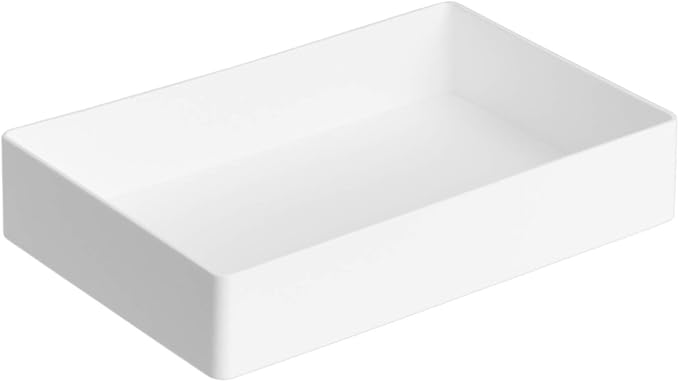 Amazon Basics Rectangular Plastic Desk Organizer Bundle, 3 Pieces Letter Tray - Image 3