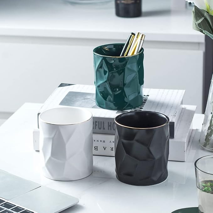 Ceramic Irregular Round Pen Holder - Image 3