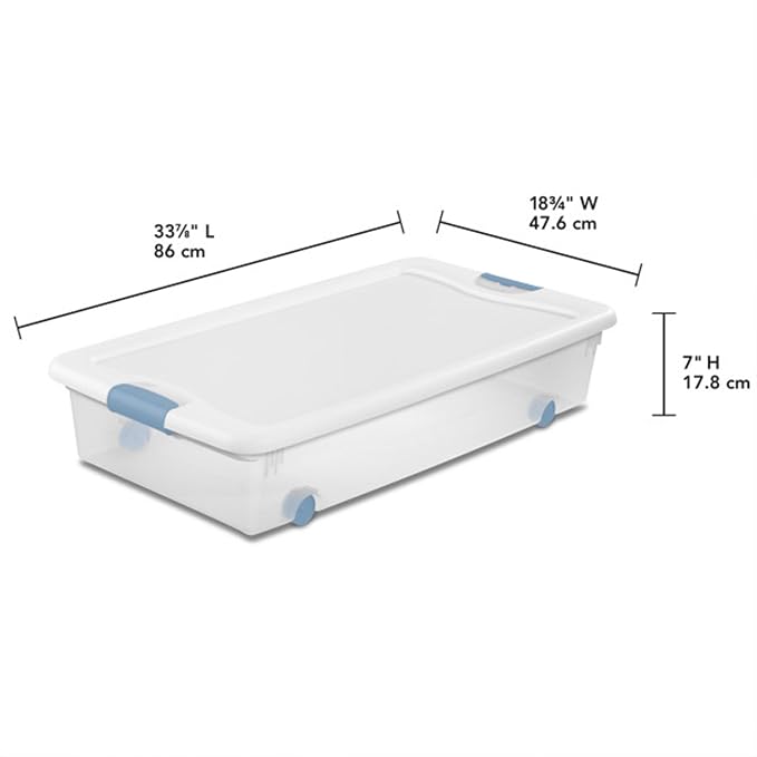 Sterilite 8-Pack Latching Box, Under Bed Storage Bins - Image 2