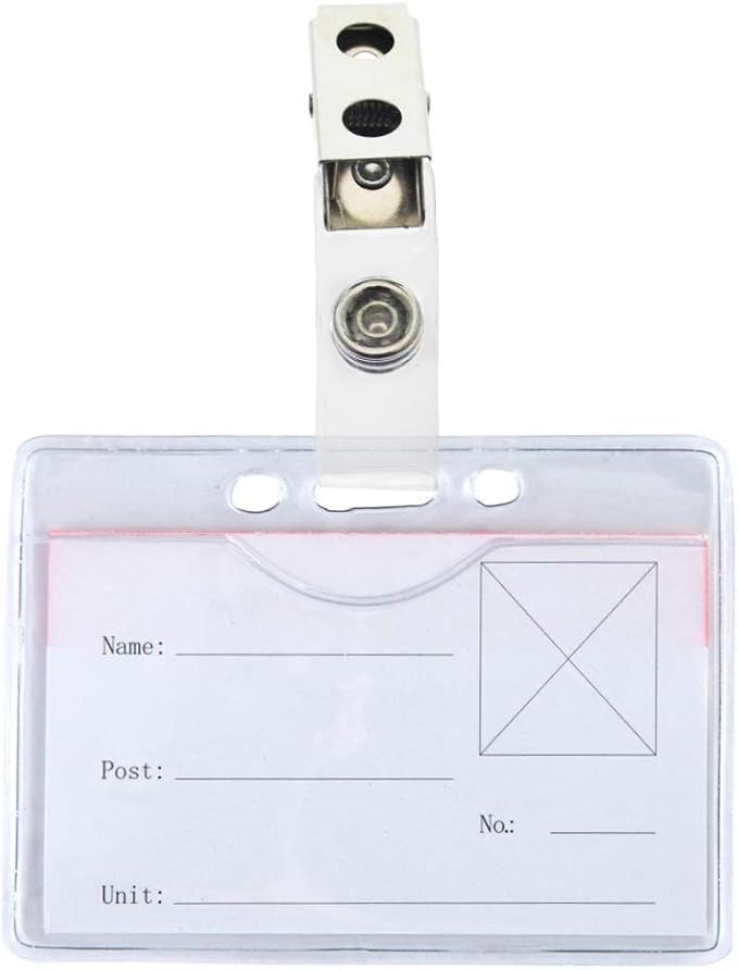 DE Metal Badge Clips with PVC Straps - Image 4