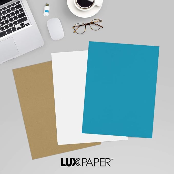 LUXPaper 8.5" x 11" Paper | Letter Size | Bright Blue | 60lb. Text | 500 Qty - Image 9