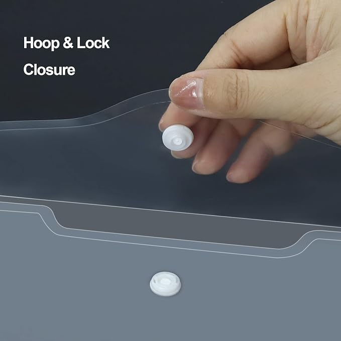 Plastic Envelopes 10 Pack Clear Document Folders，Plastic Envelopes - Image 6