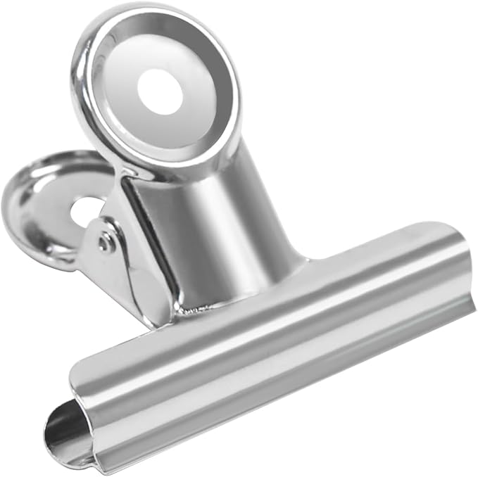Coideal Large Bulldog Binder Paper Clips, 12 Pack Big Metal Bull Clips Silver by Coideal