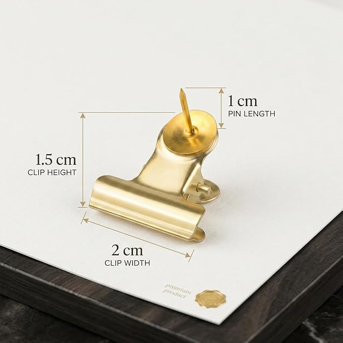 30PCs Golden Push Pins Clips Thumb Tacks - Image 5