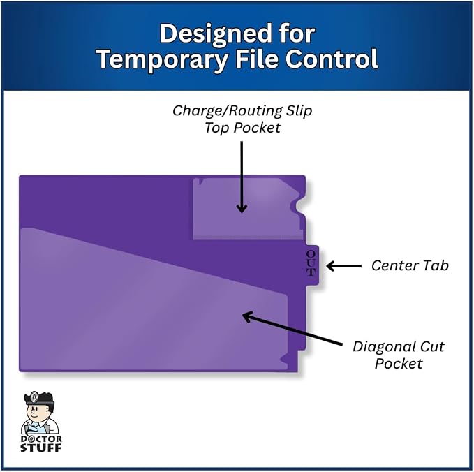 Doctor Stuff - Center Tab Vinyl Outguides, Diagonal Cut Front Pocket, Top - Image 4