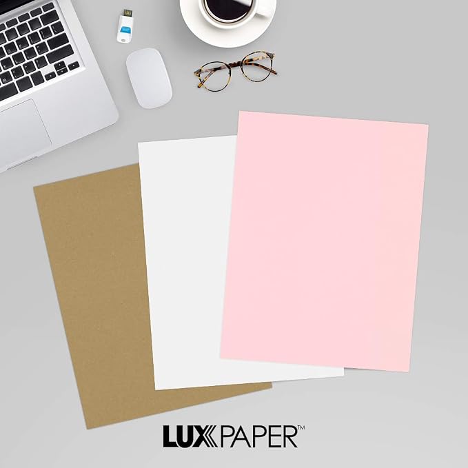 LUXPaper 8.5" x 11" Paper | Letter Size | Candy Pink | 80lb. Text | 500 Qty - Image 9