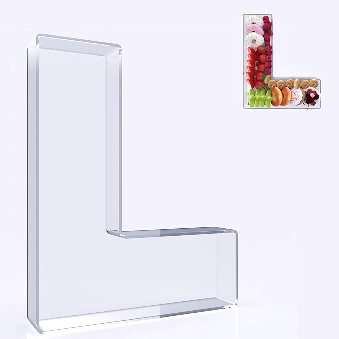 11" Acrylic Letter Charcuterie Box, Reusable Fillable Alphabet Number Shaped by RUFHVTY
