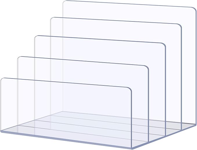 Sooyee File Organizer for Desk, Mail Organizer Countertop, 4-Section File by Sooyee