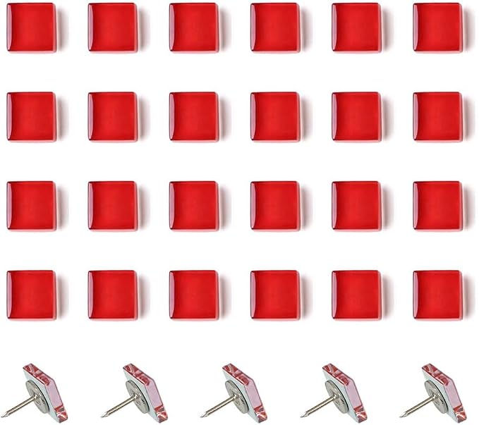 24pcs Decorative Cute Push Pins Glass Pushpins Thumbtacks Thumb Tacks by Aoxsie