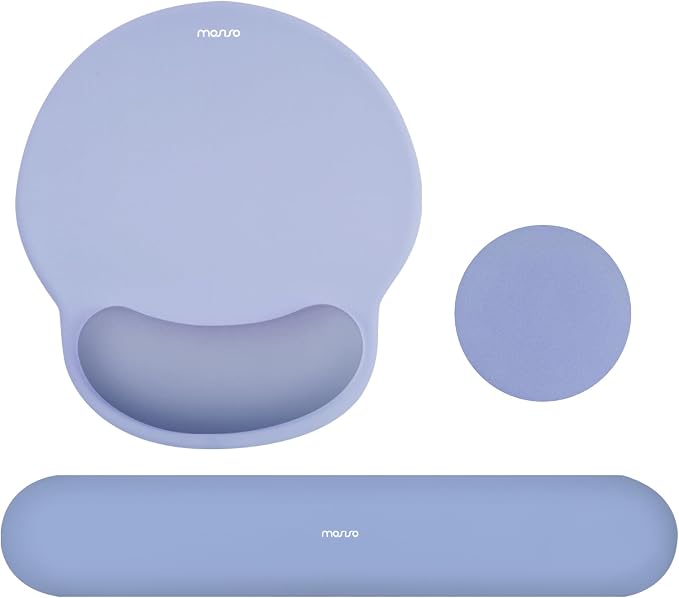MOSISO Wrist Rest Support for Mouse Pad&Keyboard Set, Circle Curved Ergonomic by MOSISO