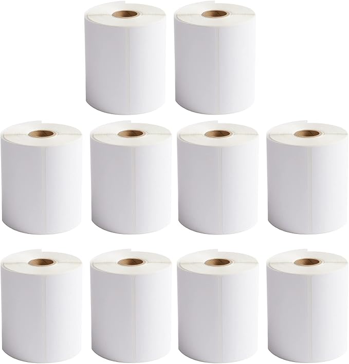 FungLam 10 Rolls 4"x6" Direct Thermal Printer Label, Shipping Labels Compatible by FungLam