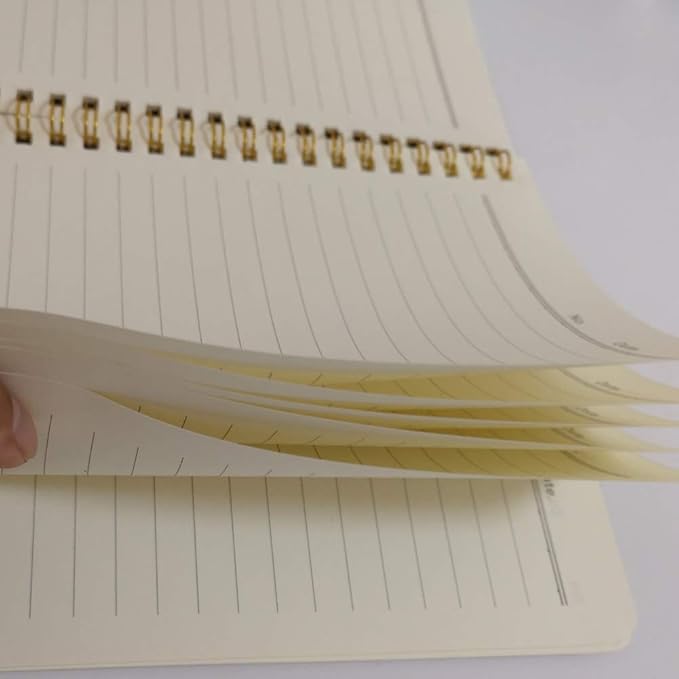 YUREE Spiral Notebook A5/Softcover Spiral Journal Lined, Wide Ruled Pages, 50 Sheets (100 Pages), 8.45" x 5.8", Brown, 20 Pack-DeskLoop Office