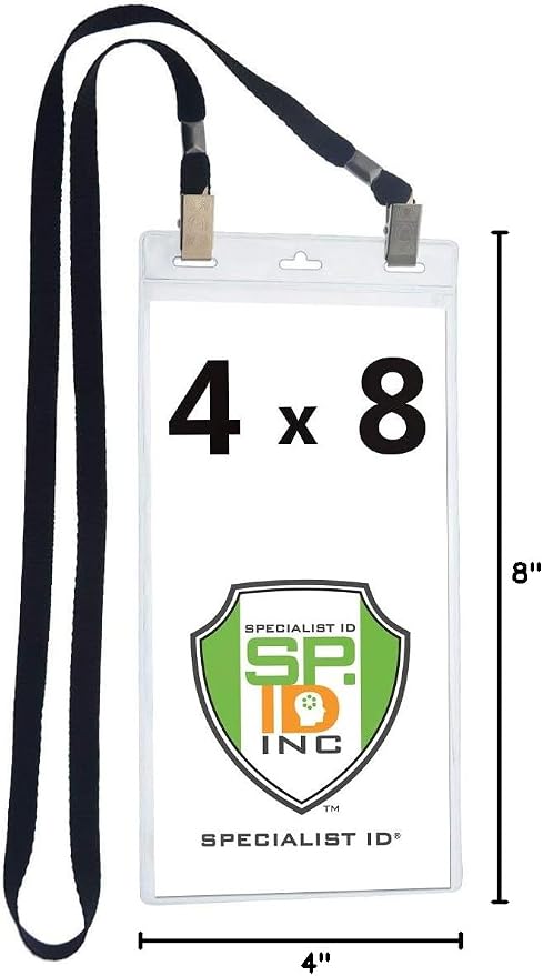 5 Pack - Extra Large 4 x 8 Inch Ticket & Event Credential Badge Holders - Image 8