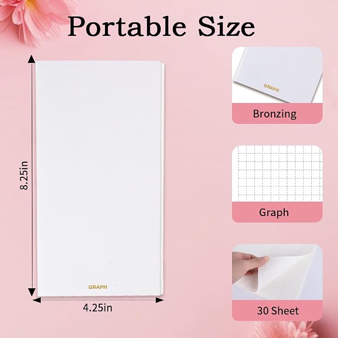 Travelers Notebook Inserts, Small Graph Paper Sketchbook, Standard Regular TN - Image 2