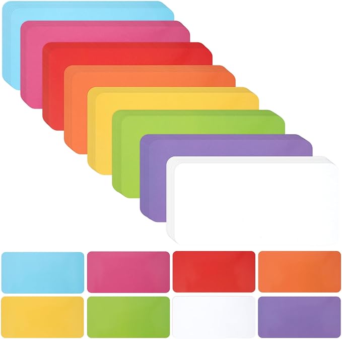 32 Pcs Dry Erase Magnetic Labels, 4.2" x 2.1" 8 Colors | Reusable Writable by Nitelemn