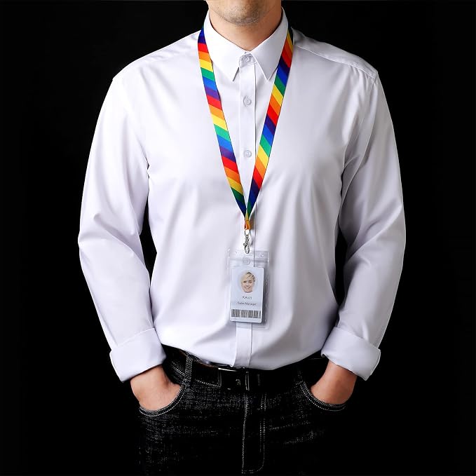 12 Pack Rainbow 6-Color Lanyard - Image 5