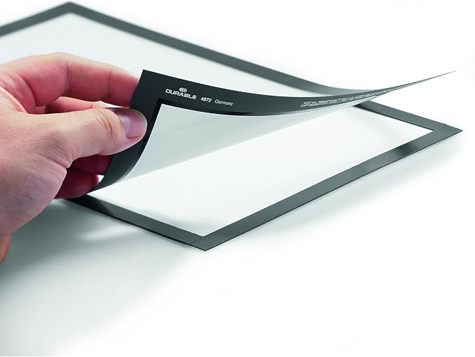Durable Duraframe Self-Adhesive Magnetic Document Sign Holder - Image 8