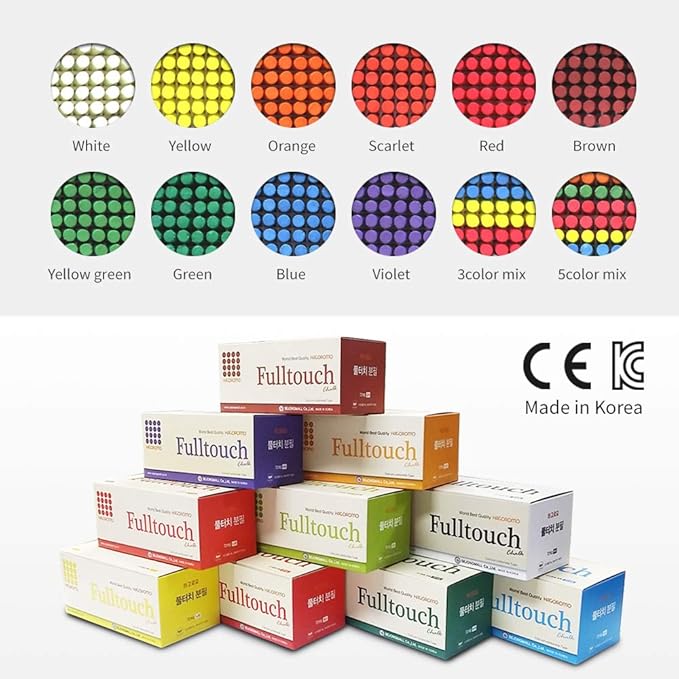Hagoromo Fulltouch Color Chalk 1 Box [72 Pcs/Green]