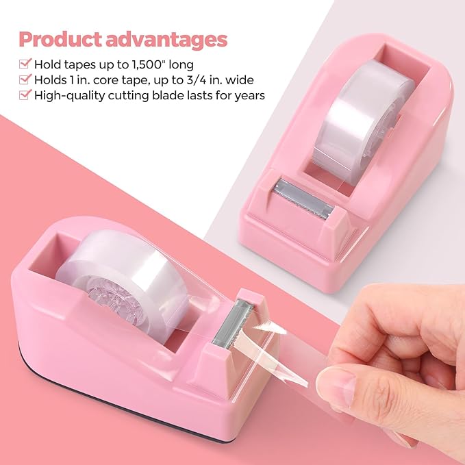 SKYDUE Pink Office Supplies Set, Pencil Holder - Image 5