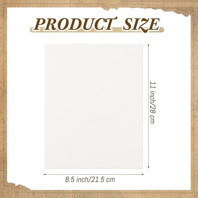 Epakh 200 Sheets Old Age Parchment Paper 8.5 x 11 Inch Standard Letter Vintage Colored Old Parchment Semblance Double Side Printing Paper(White)-DeskLoop Office