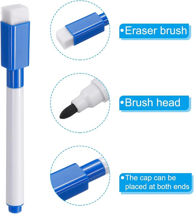 PATIKIL Dry Erase Marker Pens, 30 Pack Dark Blue Ink Fine Point Low Odor - Image 4