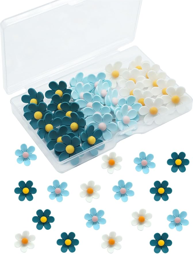 Cute Flower Push Pins, Map Pins Offices Schools Supplies by Keepsweat