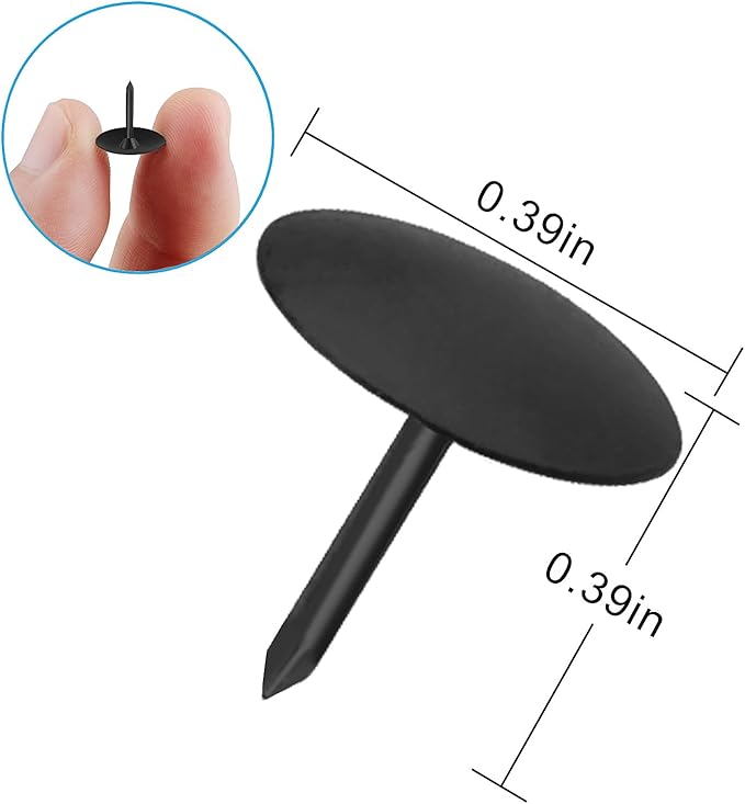 Thumb Tacks 500-count, 3/8-inch Steel Roundness Push Pins Office Tacks - Image 2
