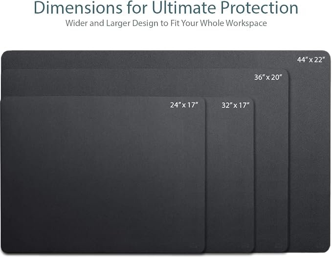 Vine Creations Leather Desk Mat 32" x 17", Desk Protector Mat, PU Leather Desk - Image 2
