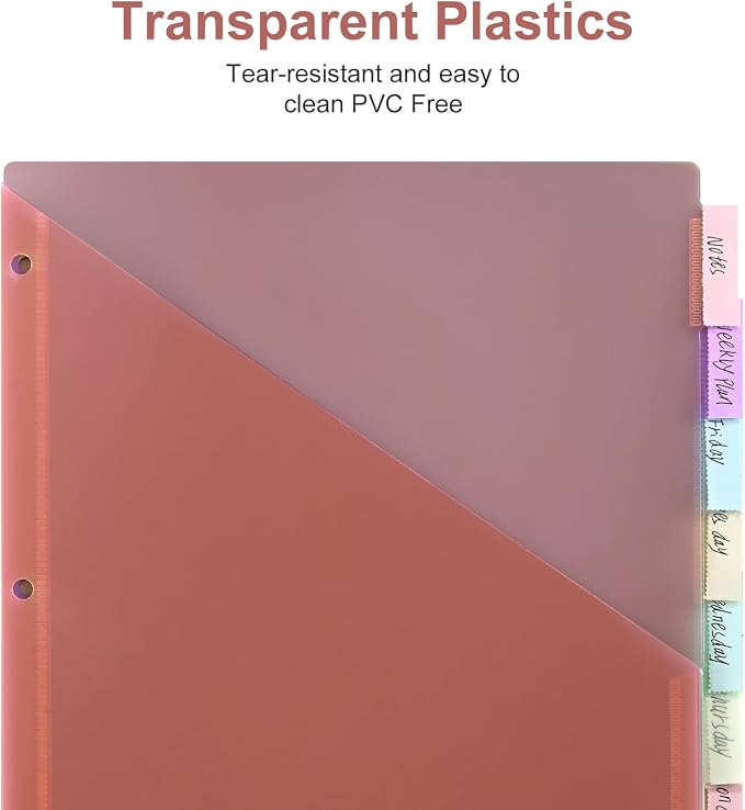 48 Counts 8-Tab Binder Dividers, Index Pockets - Image 6