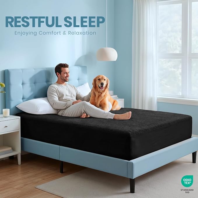Twin Size Mattress Protector Waterproof, Premium 200 GSM Terry Mattress Cover - Image 5
