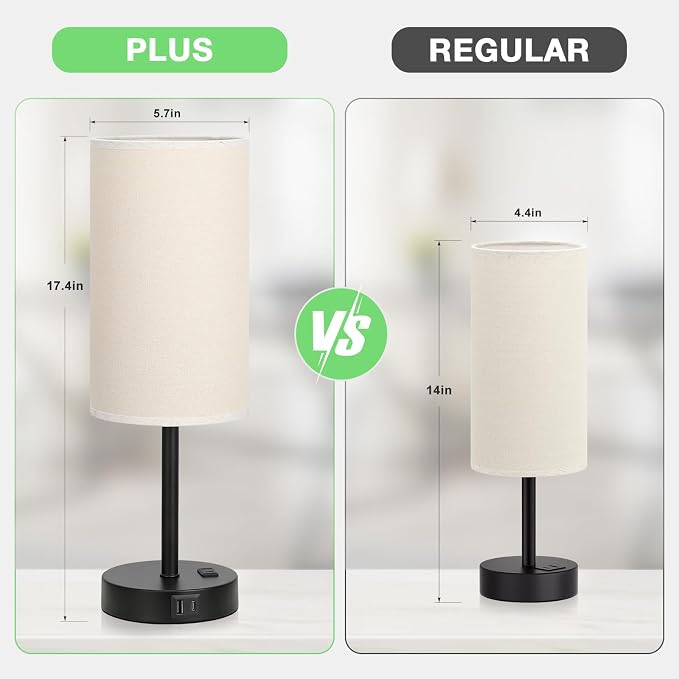 Dicoool Tall Touch Bedside Table Lamp - Image 2