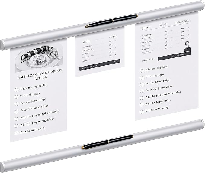 Henoyso 2 Pcs Restaurant Ticket Holder 16/18/24/28/30/32/40/44" Slide Check by Henoyso