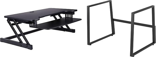 Rocelco 37.5" Height Adjustable Standing Desk Converter by Rocelco