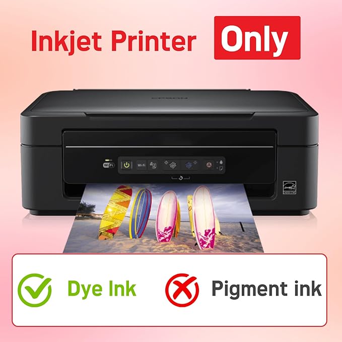 140gsm Glossy Brochure and Flyer paper Double Sided Glossy Photo Paper 100 Sheets 8.5x11 Inches for Inkjet Printer and Dye Ink Chip Bag Paper for Party Favors-DeskLoop Office